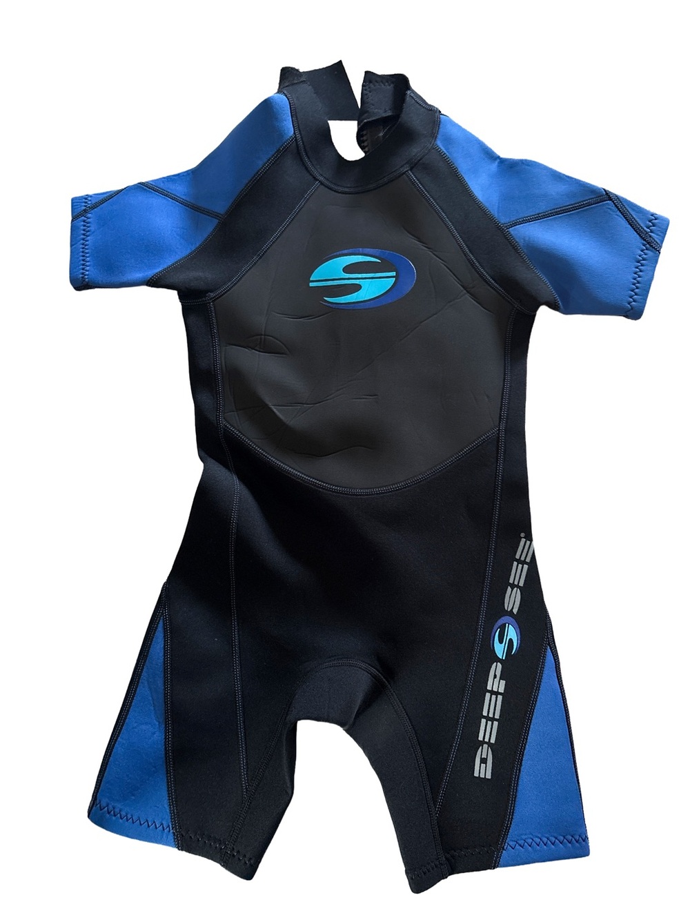 Neoprene Kids Shorty Wetsuit - Black & Blue